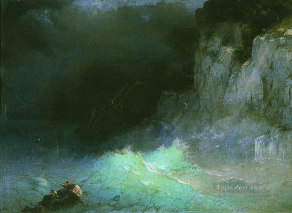 Ivan Aivazovsky storm Seascape Oil Paintings